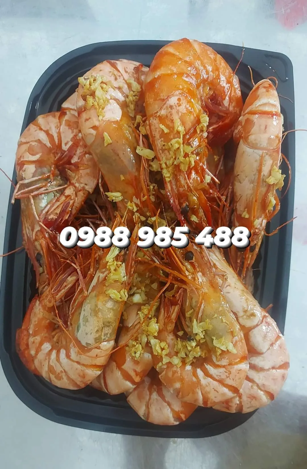 Tôm sú nướng muối ớt – món hải sản nấu sẵn Thu Hoài, Nha Trang