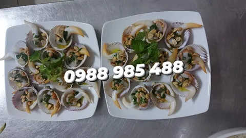 Sò nướng mỡ hành đậu phộng – món hải sản nấu sẵn Thu Hoài, Nha Trang