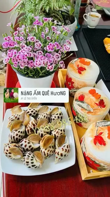 Ốc hương hấp sả – món hải sản nấu sẵn Thu Hoài, Nha Trang